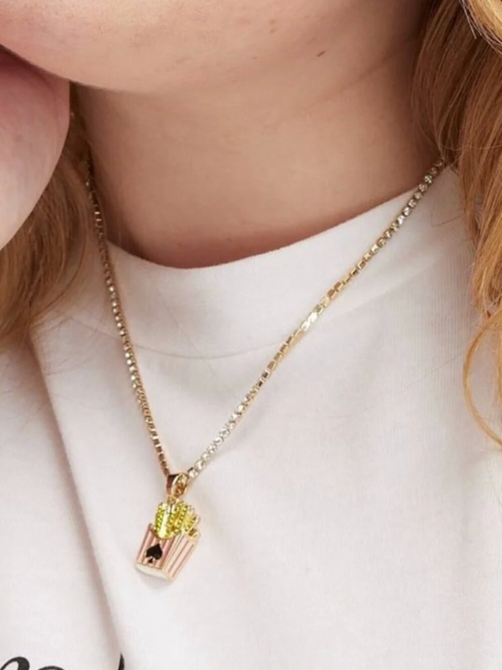 Kate Spade x Target Gold French Fries Charm Pendant Necklace - Women Jewelry